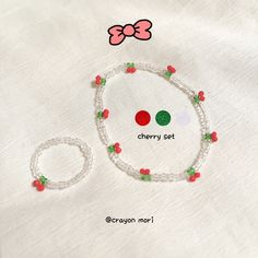 🍒🎉 Introducing our cherry-themed jewelry collection! Our hand-made 💍📿 bracelets, rings, anklets, and chokers are perfect for adding a pop of color to your outfit. Made with high-quality materials that are built to last, these pieces are crafted with care and attention to detail. We recommend matching our cherry set with the daisy bracelet! 🌸 Don't they look so cute together?! 🥰 ️ Please note that colors may appear slightly different from the picture, but the swatches show the closest real-life color. 👸🏻 All our jewelry is one size fits all, but we're happy to customize them just for you! Order now and add some sweetness to your life with our cherry-themed jewelry collection! 🛍️🎁 Trendy Handmade Cherry-colored Jewelry, Trendy Cherry Adjustable Jewelry, Trendy Adjustable Cherry Jewelry, Trendy Handmade Cherry Jewelry, Handmade Cherry Colored Round Bead Jewelry, Cute Handmade Cherry Jewelry, Daisy Bracelet, Themed Jewelry, Grab Bags