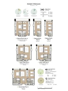 the floor plan for an apartment with three separate rooms and four different areas to each room