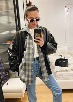 Oversize Outfits, Flannel Outfits, Daily Fashion Inspiration, Outfit Goals, Basic Outfits, Sporty Style, Outfits Casuales