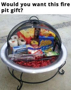 a metal tray with snacks and condiments in it sitting on the side walk