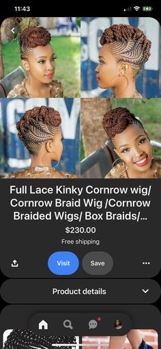 Braids Hairstyles Ideas, Natural Hair Mohawk, Micro Braids Hairstyles, Braided Hairstyles For Black Hair, Hair Braid Patterns, Natural Hair Haircuts, Natural Hair Wedding, Black Hair Updo Hairstyles