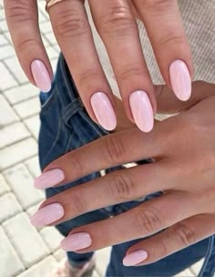 nails, nail inspo, pink nails, almond, baby pink, pink, clean #nails #nailispiration #nailart #pink #spring #almondshapenails Light Pink Gel Nails Almond, Pink Clean Nails, Basic Nails Pink, Nails Almond Color, Cute Pink Nails Almond, Almond Baby Pink Nails, Nail Inspo Baby Pink, Basic Nails Almond, Nail Baby Pink