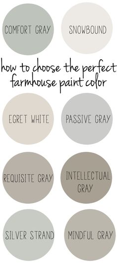 the different shades of paint that are used to create this gray and white color scheme