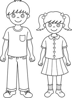 a boy and girl standing next to each other