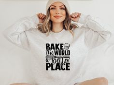 Baker Sweatshirt Baker TShirt Gift For Bakers Baker Shirt Chef Shirt Chef Sweatshirt Gift For Chef Gifts For Bakers Gift For Chefs Culinary by createdbyjonae on Etsy Auntie Sweater, Aunt Sweater, Gifts For Bakers, Chef Shirt, Gift For Chef, Female Chef