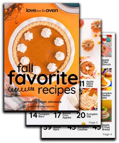 the cover of love me to oven magazine features pumpkin pies and other fall desserts