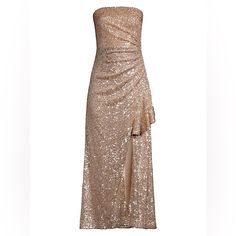 a gold dress with sequins on it