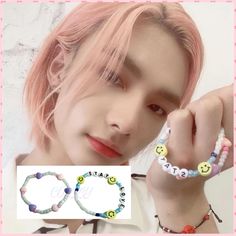 "Handmade stray kids bracelet. Lenght of the bracelet 6,5\"/17cm , elastic cord. This is standard size but if you want bigger or smaller size let me know. More group check here : https://www.etsy.com/shop/CozzyKpopStore?ref=profile_header&section_id=37265289" Bangchan Bead Bracelet, Beomgyu Beads Bracelet, Kpop Kandi Bracelets, Skzoo Bracelet, Straykids Jewelry, Hyunjin Jewelry, Kpop Beaded Jewelry, Skz Bracelet Ideas, Straykids Bracelets