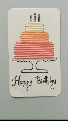 a birthday card with an image of a cake on it