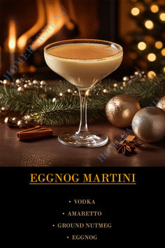 eggnog martini cocktail recipe