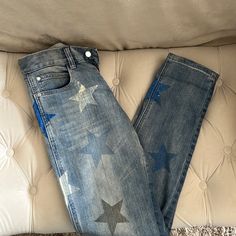 Stella Mccartney Star Jeans Rare And Extremely Hard To Find. In Good Condition And Have Been Altered So Fit More Of A 23/24 Waist. Willing To Negotiate. Stella Mccartney Jeans, Star Jeans, Jeans Color, Hard To Find, Stella Mccartney, Black Blue, Blue Black, Straight Leg, Women Jeans