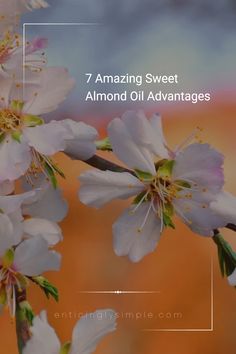 Benefits of sweet almond oil for your skin. The image highlights 7 advantages that help moisturize and nourish your skin effectively.