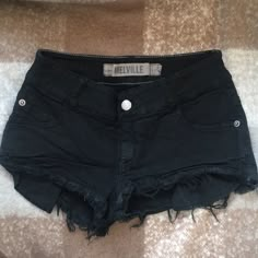 Black Cut Offs From Brandy Melville. They Are New Never Worn In That Condition. Black Low Rise Shorts, Brandy Melville Shorts, Low Rise Shorts, Mood Clothes, Brandy Melville, Glamorous Evening Gowns, Brandy, Fitness Inspo, Evening Gowns