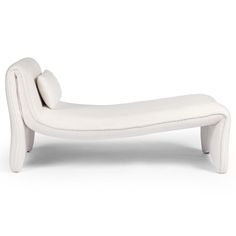 a white chaise lounger on a white background