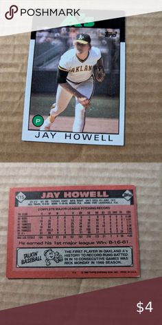 BUNDLE DISCOUNT, Jay Howell, Topps Baseball card, A's Jay