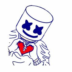 a cartoon character holding a heart in one hand and wearing a hat on the other