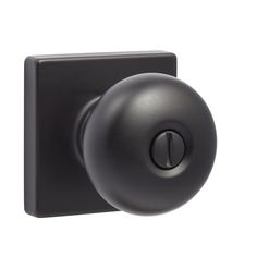 a black door knob with an oval handle