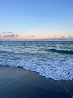 the ocean with waves coming in to shore