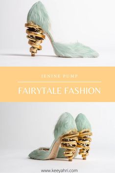 Paradise Mint Green Pump Heel | Inspired by the beautiful Jenine Howard. This fairytale feathered pump is a definite dreamy piece of art. Signature 4 inch custom Keeyahri swirl heel with hand applied feathers. A very small batch was produced for those who dare.  Very limited collection. Click to get this awesome pump heel for you and your loved ones. #greenpumpheel #pump #pumpheels #luxuryshoes #luxuryheels #luxurypumps #womensheels #womenspumpheel #mintgreenheels #keeyahriswirlheel #keeyahri Mint Green Heels, Art Signature, Trendy High Heels, Womens Leather Ankle Boots, Shoes Inspiration, Green Pumps, Luxury Heels, Trending Heels