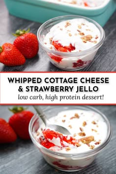 glass cup with keto whipped cottage cheese and strawberry jello plus text Whipped Cottage Cheese Jello, Sausage And Cottage Cheese, Cottage Cheese Fluff Salad Cool Whip, Cottage Cheese Jello Pudding, Keto Jello Cottage Cheese Dessert, Strawberry And Cottage Cheese, Jello Cottage Cheese, Jello And Cottage Cheese Dessert, Cottage Cheese Jello Dessert