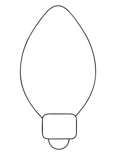 a black and white image of a light bulb with the top half drawn out to look like an egg