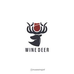 the logo for wine deer, which is designed to look like an antelope