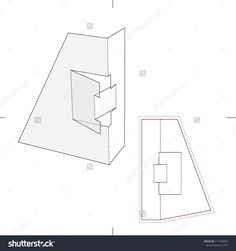 an outline drawing of a house with the door and window open, on a white background