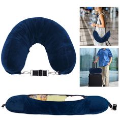 the travel pillow is attached to a belt