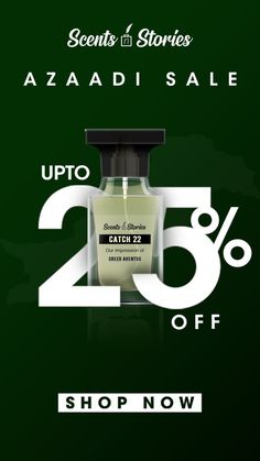 an ad for azadi sale with the caption 25 % off, shop now