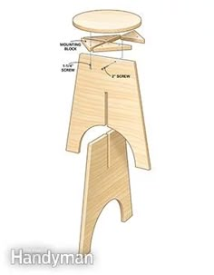 the diagram shows how to build a stool