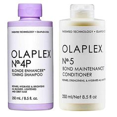 Olaplex No. 4p Blonde Enhancer Toning Shampoo & No. 5 Conditioner Duo Kit Includes: Full Size No. 4p Blonde Enhancer Toning Shampoo (250ml / 8.5oz) Full Size No. 5 Hair Maintenance Conditioner (250ml / 8.5oz) A Toning Shampoo That Strengthens, Hydrates, And Neutralizes Brassiness While Keeping Hair Hydrated From Roots To Ends. A Highly-Moisturizing, Reparative Conditioner That Protects And Repairs Damaged Hair, Split Ends, And Frizz By Re-Linking Broken Bonds. Hair Concerns: - Dryness - Color Sa Olaplex Products, Hair Split Ends, Olaplex Shampoo, Broken Bonds, Hair Repair Treatments, Shampoo Brands, White Hair Color, Toning Shampoo, Hair Color Shampoo