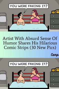 two comics with the same person in bed talking to each other, and one has an empty