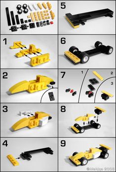 the instructions for how to make a lego race car