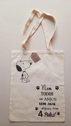 Nem Todos Os Anjos Tem Asas.. Alguns Tem 4 Patas .  Eco Bag Para Os Amantes Dos Pets .  Ecobag Colorida E Incentivadora A Proteção Dos Animais Dogs, Gifts