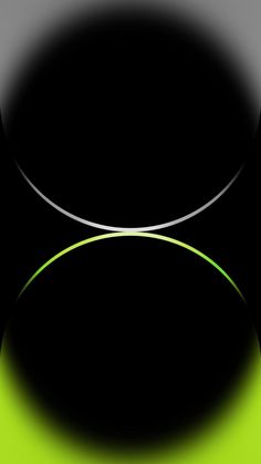 an abstract black and green background with two curved white lines in the center on top of each other