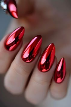 15 Chrome Nails for Summer Ideas You Need to See Summer Chrome Nails, Chrome Nail Designs, Summer Nails Ideas, Nails For Summer, Chrome Nail Powder, Chrome Nails Designs, Red Manicure