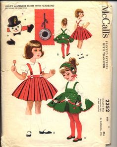 an old fashioned children's sewing pattern from the 1950's