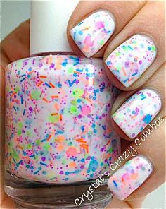 Etsy home made Neon Glitter Nails, Do It Yourself Nails, Unghie Nail Art, Glitter Nail Polish, Easter Nails, I Love Nails, Manicure Y Pedicure, Fabulous Nails, Cute Nail Designs