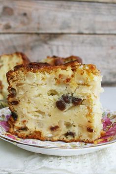 a piece of cake sitting on top of a plate