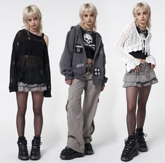 Punk Clothing, Moda Paris, Outfits Y2k, Fashion Y2k