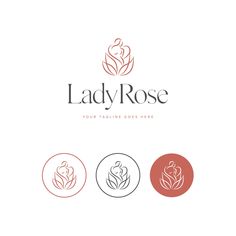 lady rose logo with three colors