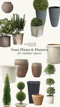 various types of planters for outdoor spaces