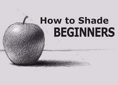 an apple sitting on top of a table with the words how to shade a beginner's guide