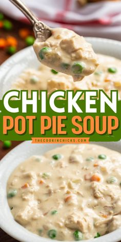 Try this hearty Chicken Pot Pie Soup recipe, the perfect Fall comfort food for dinner to enjoy with your family! This easy Fall soup recipe only needs a few ingredients. This rich, creamy, and warm soup dish is so packed with flavor that you will surely love it! Turkey Potpie, Delicious Chicken Pot Pie, Chicken Pot Pie Soup Recipe, Best Ever Chicken, Canned Soup, Chicken Pot Pie Soup, Pot Pie Soup, Soup Kitchen, Delicious Chicken