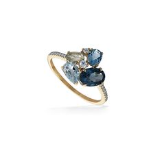 773290 - 14K Yellow Gold - Effy Prasolite and Blue Topaz Cluster Ring Family Ring, Family Rings, Sky Blue Topaz, Cluster Ring, Email Address, Blue Topaz, Sky Blue, Topaz, Shopping Outfit