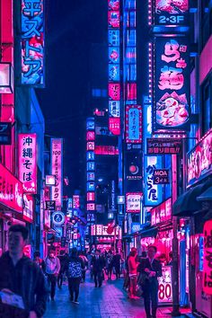 Ville Cyberpunk, Neon Cyberpunk, Neon Backgrounds, Japon Illustration