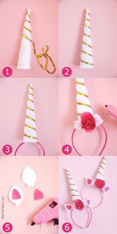 the instructions for how to make a unicorn hat