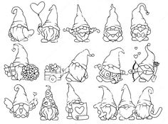 Hearts Svg, Gnome Svg, Gnome Clipart, Nordic Gnomes, Holiday Svg, Diy Gnomes, Gnome Patterns, Embroidery Fonts