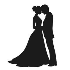 a bride and groom silhouetted against a white background with the words, i do not know what this image is