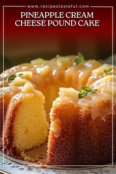 This Pineapple Cream Cheese Pound Cake is a tropical delight that combines the richness of cream cheese and the sweetness of pineapple. Moist, fluffy, and topped with a creamy pineapple icing, it’s the perfect dessert for any occasion, from family gatherings to weekend indulgences. Pineapple Cream Cheese Bundt Cake, Pineapple Cream Cheese Cake, Moist Pound Cake Recipes, Pineapple Pound Cake Recipe, Pineapple Cream Cheese Pound Cake, Pineapple Icing, Pineapple Cream Cheese Frosting, Pineapple Pound Cake, Pineapple Frosting